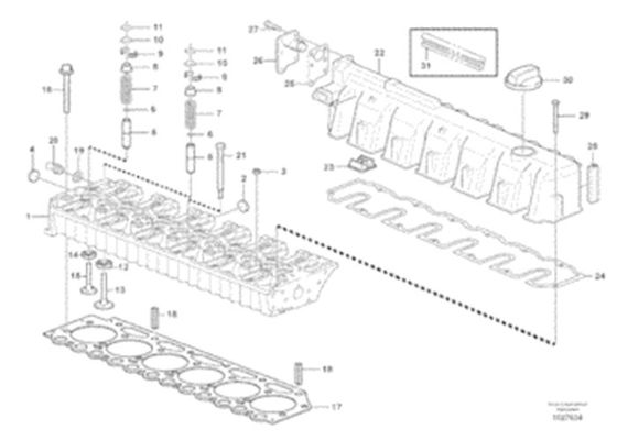 20943385のVOE20943385シリンダー ヘッドのガスケットVOELの掘削機エンジンの予備品
