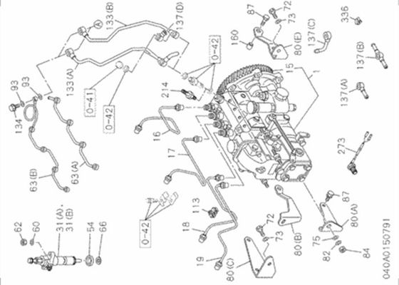1153113010 1-15311301-0日立ZX200 ZX110の注入器のノズル